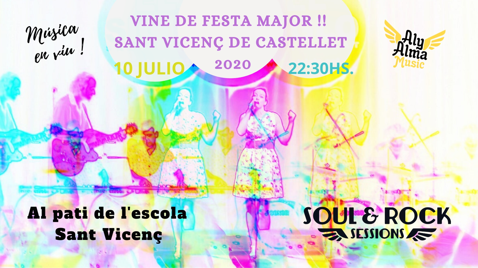 Cartel Aly Alma a la FEsta Major Sant Vicenç de Castellet 2020