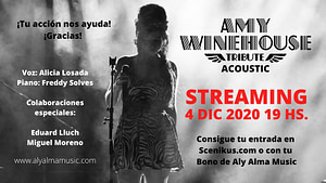 Cartel concierto Amy Winehouse Acoustic Tribute by Aly Alma Music