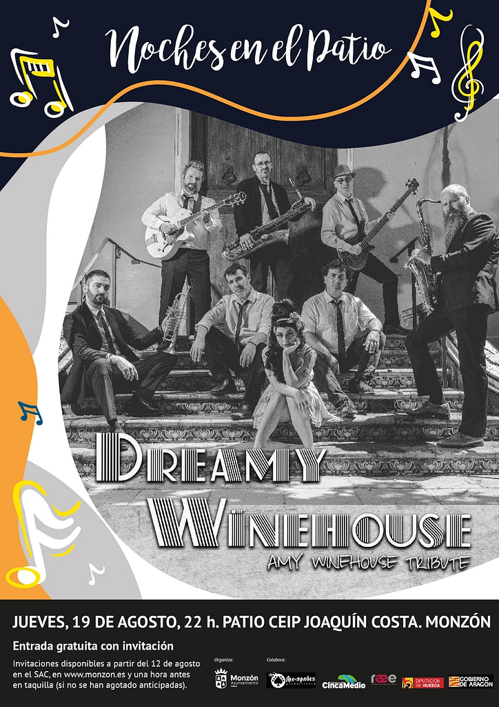 Cartel concierto Dreamy Winehouse - Amy Winehouse Tribute el 19 de agosto del 2021 en Monzón